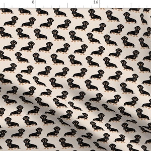 Tan Wiener Dog Fabric - Doxie Dachshund Weiner Pet Dog Weener Wiener By Petfriendly - Cotton Fabric By The Yard With Spoonflower 画像 1