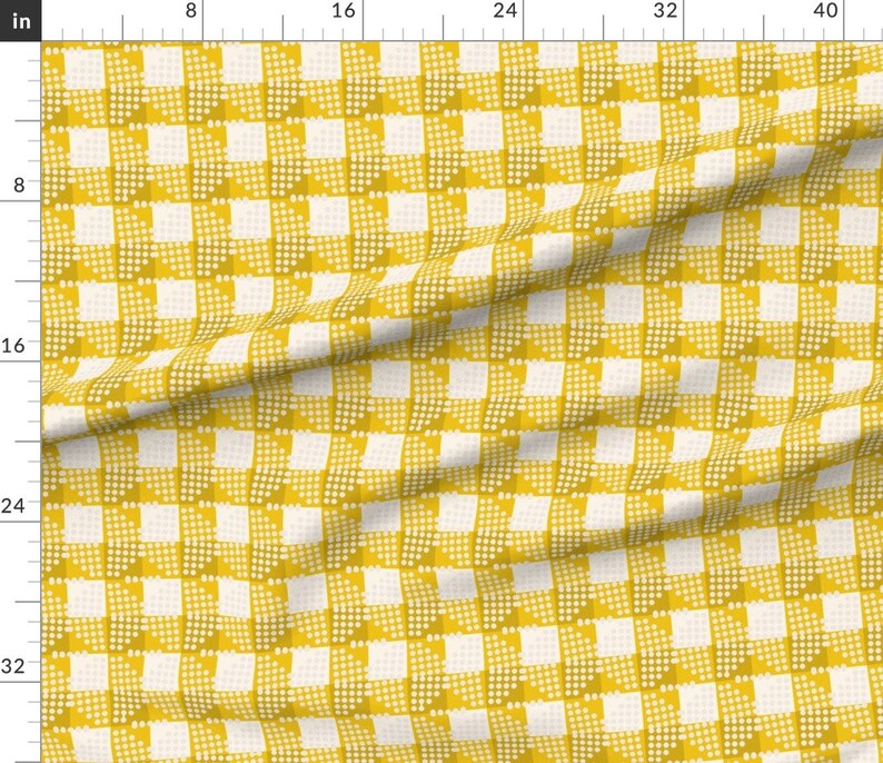 Gingham Fabric Seville Gingham Yellow Large by Holli Etsy