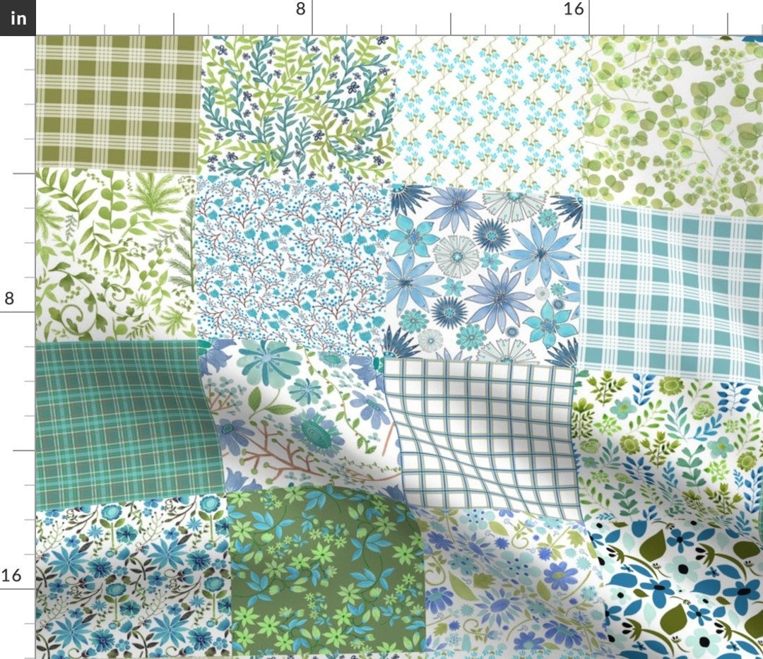 Green Cheater Quilt Fabric Green Cheater Quilt by Margiecampbellsamuels