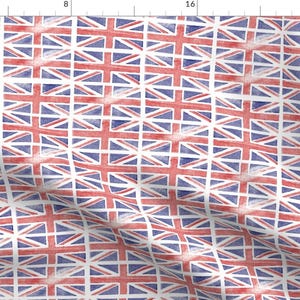 Union Jack Fabric - Jubilee Jack By Pennycandy - UK British Flag Novelty Cotton Fabric By The Yard With Spoonflower
