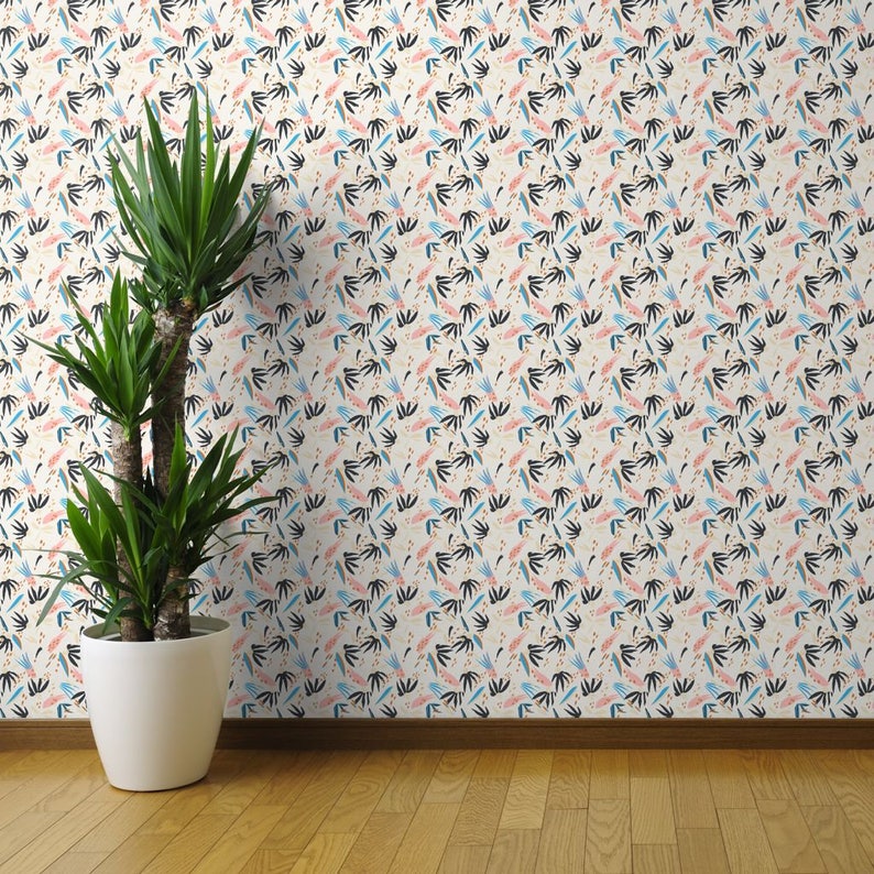 Modern Abstract Wallpaper Adobo Multi By Holli Zollinger Geometric Custom Printed Removable Self Adhesive Wallpaper Roll by Spoonflower