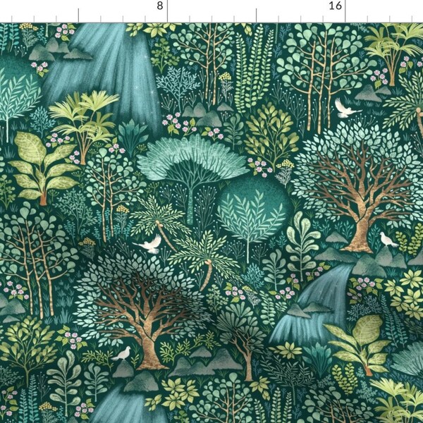 Heart of The Forest Satin Fabric By the Yard Pre Order
