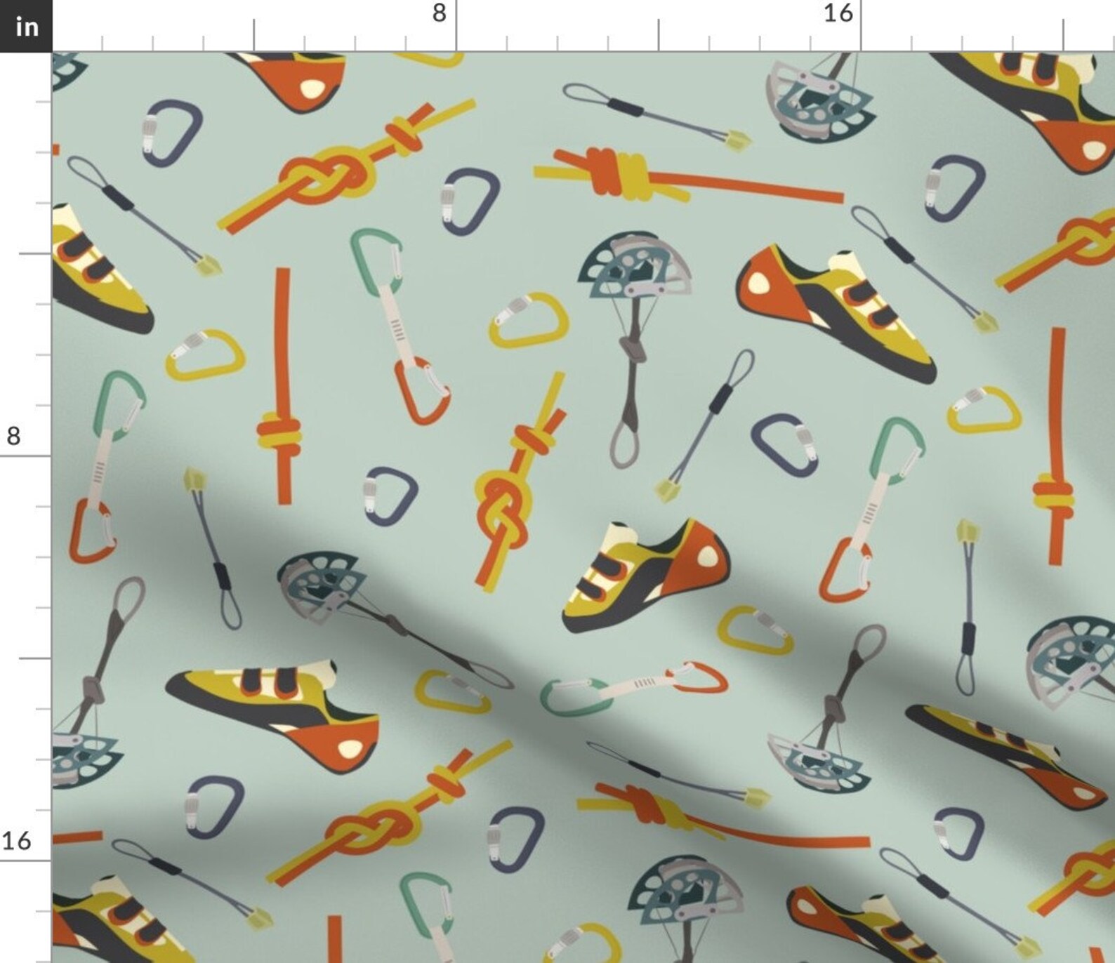 Climbing Fabric Climbing blue by Jesiey Mountain Etsy