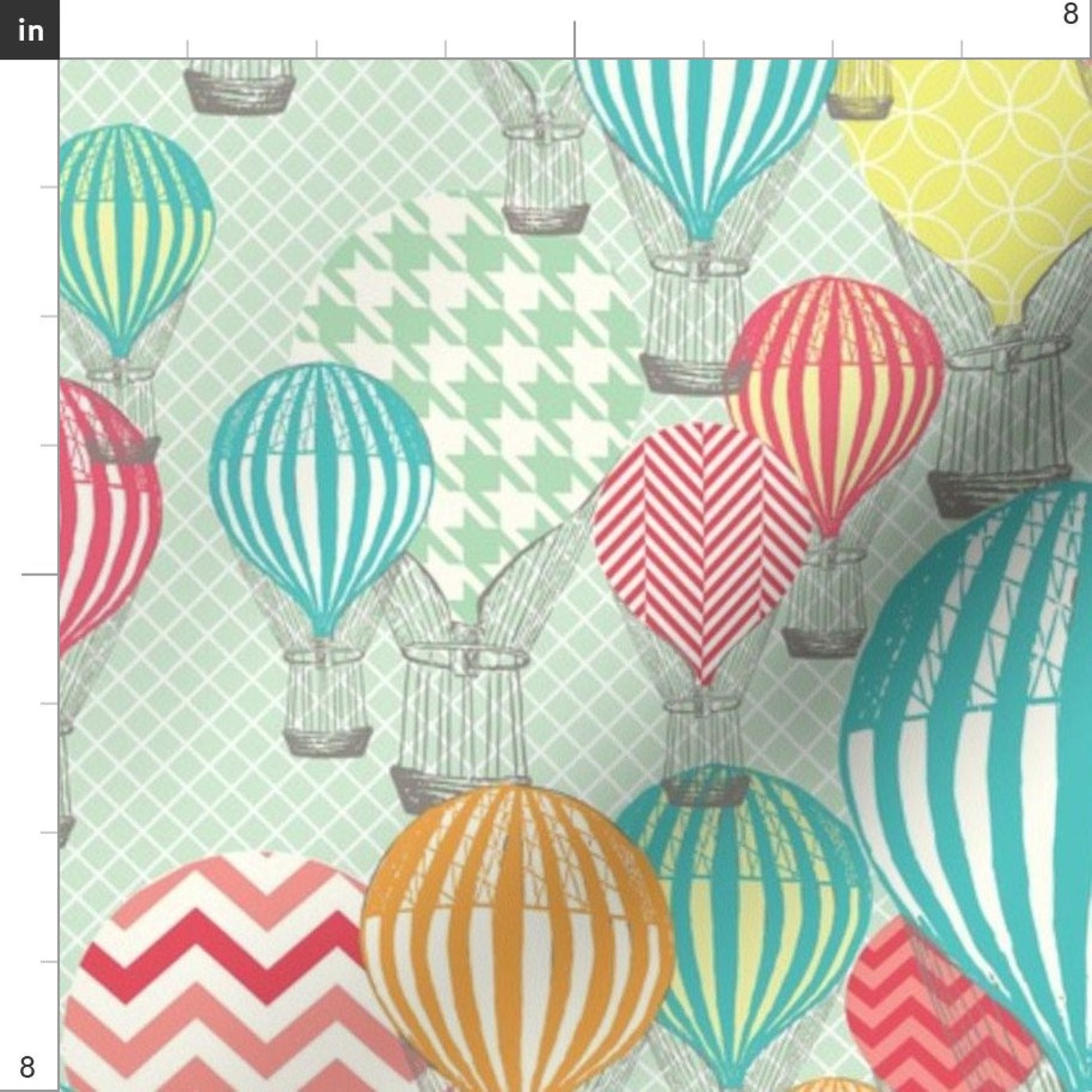 Hot Air Balloon Fabric Hot Air Balloons by Etsy