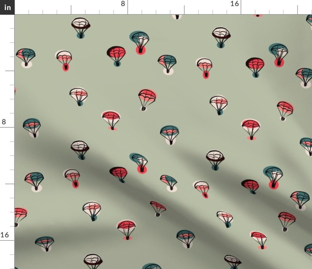 Neutral Parachutes Fabric Parachutes Pistacchi by Meissa Watercolor