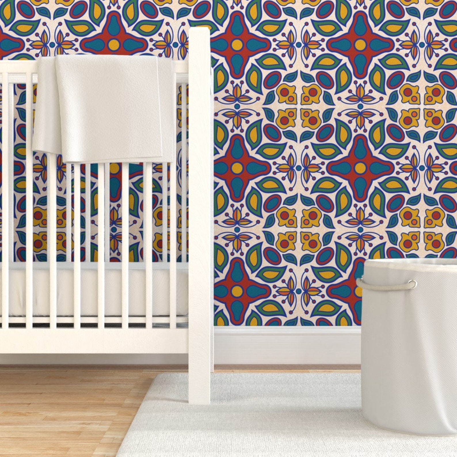 Mexican Tile Wallpaper Mayolica Tile by Wellfleetdesigns - Etsy