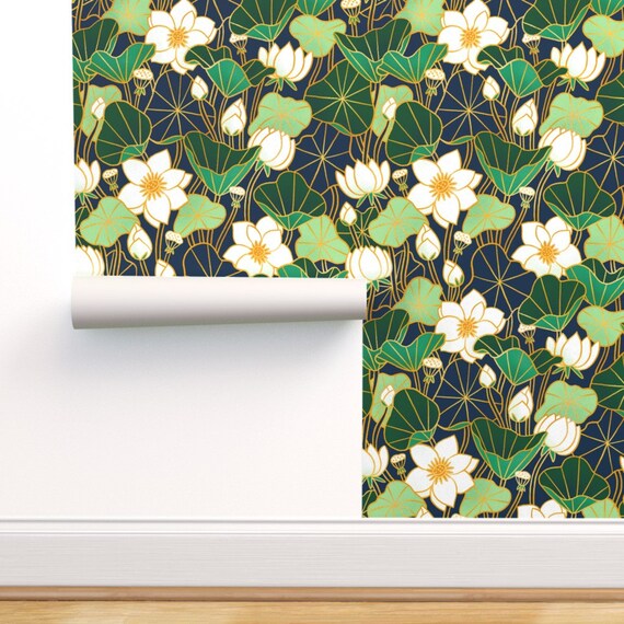 Floral Wallpaper Poppy Watercolor Floral By Sugarpinedesign Nursery Custom Printed Removable Self Adhesive Wallpaper Roll by Spoonflower