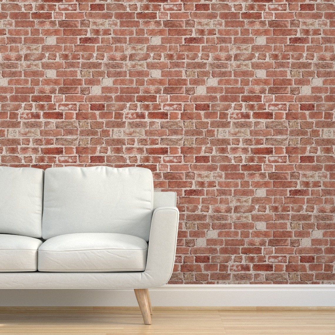 Faux Brick Wallpaper Antique Brick Wallpaper by - Etsy