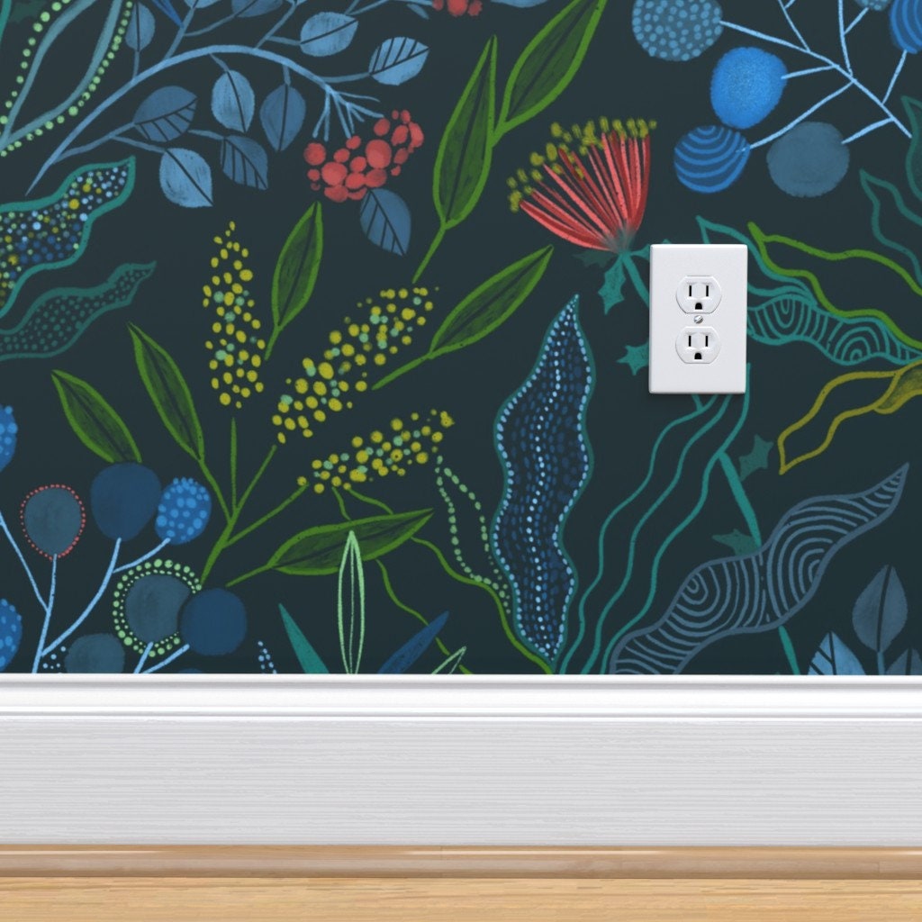 Australian Floral Wallpaper Botanical Australian Flora Etsy