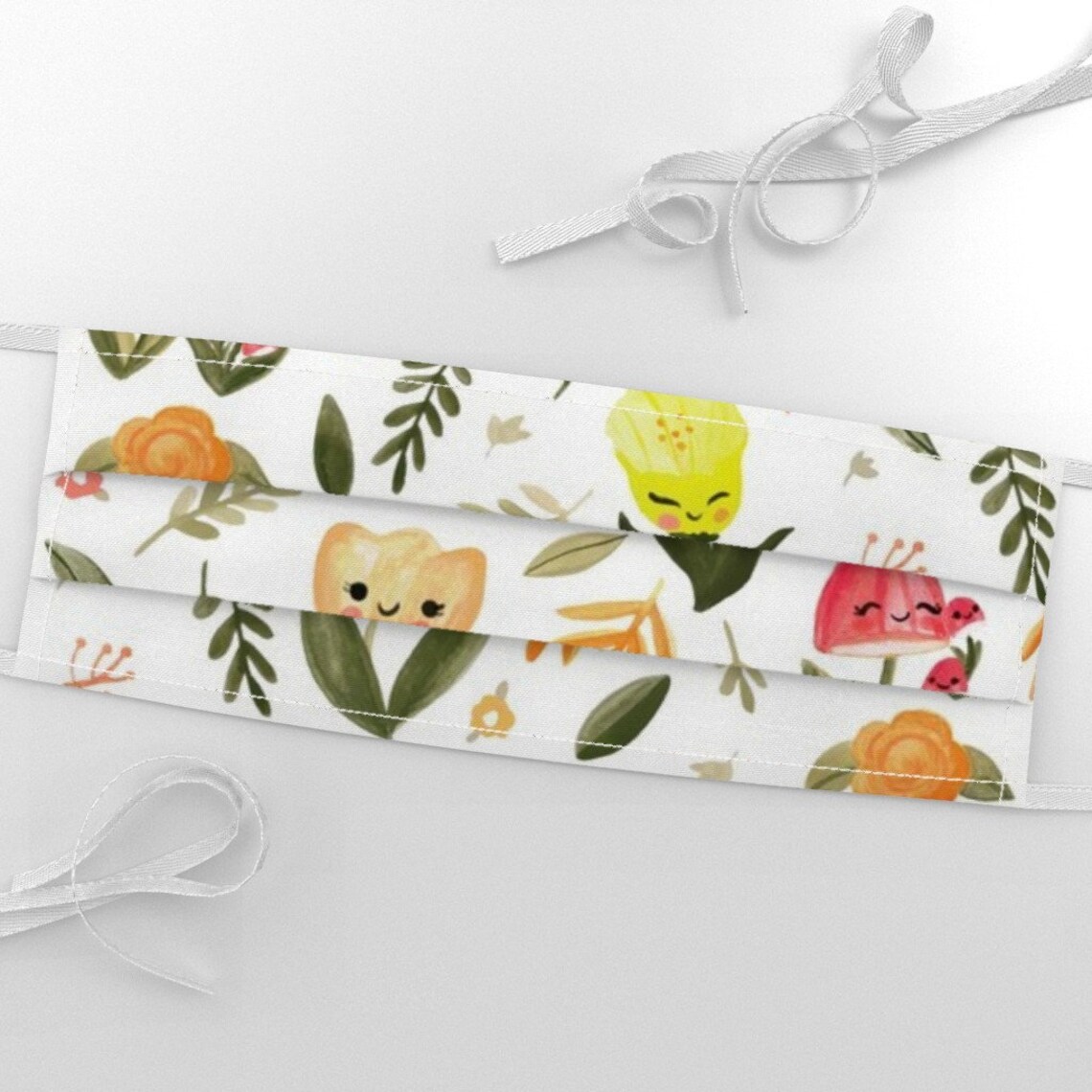 Floral Modern Nursery Fabric Fairy Meadow White by Etsy