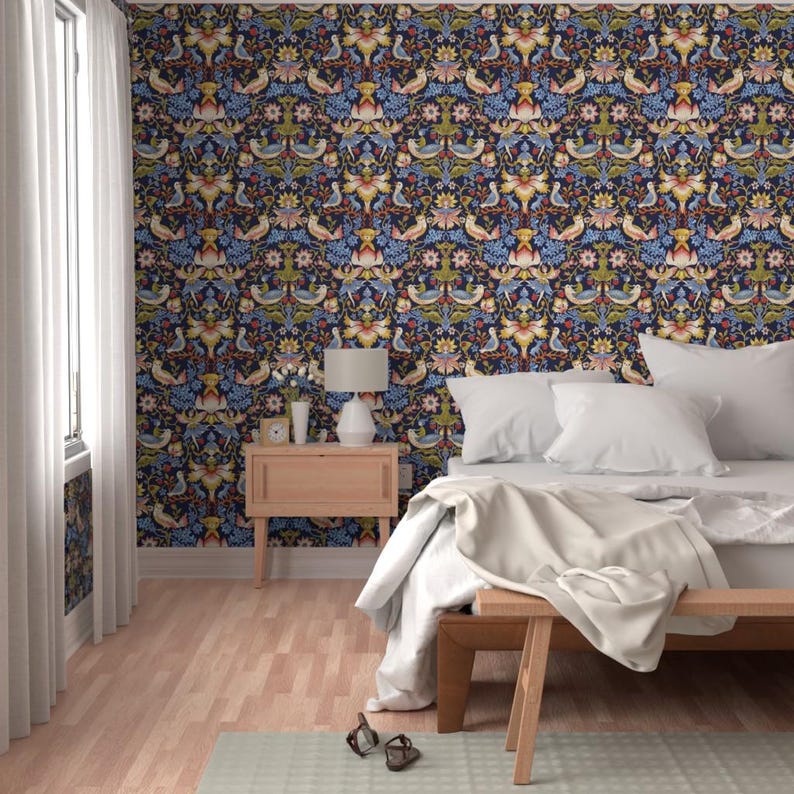 Victorian Wallpaper - Victorian-Fairytale By Gaiamarfurt - William Morris Inspiration Removable Self Adhesive Wallpaper Roll by Spoonflower image 5