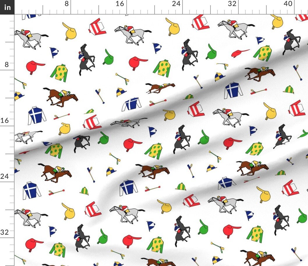 Equestrian Horse Kentucky Derby Fabric Derby Days By Ragan Etsy