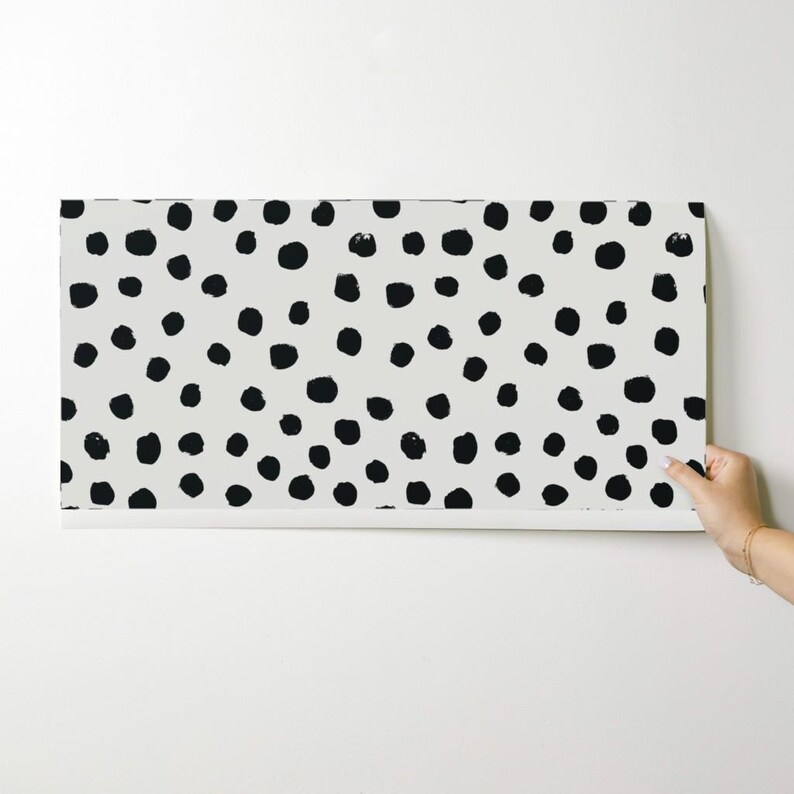 Nursery Wallpaper - Dots Cream Neutral Minimal Animal Spots by Charlotte Winter - Removable Self Adhesive Wallpaper Roll by Spoonflower image 9