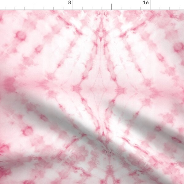 Pink Tie Dye Fabric - Shibori Angle Pink | Michelle Mathis By Michellemathis - Pink Tie Dye Cotton Fabric By The Yard With Spoonflower