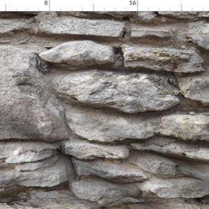 Stone Fabric - Stone Walled By Peacoquettedesigns - Faux Stone Rock Home Decor Cotton Fabric By The Yard With Spoonflower