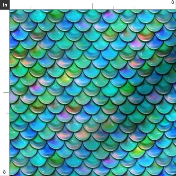 Fish Scales Fabric Mermaid Scales by Elladorine Fish - Etsy