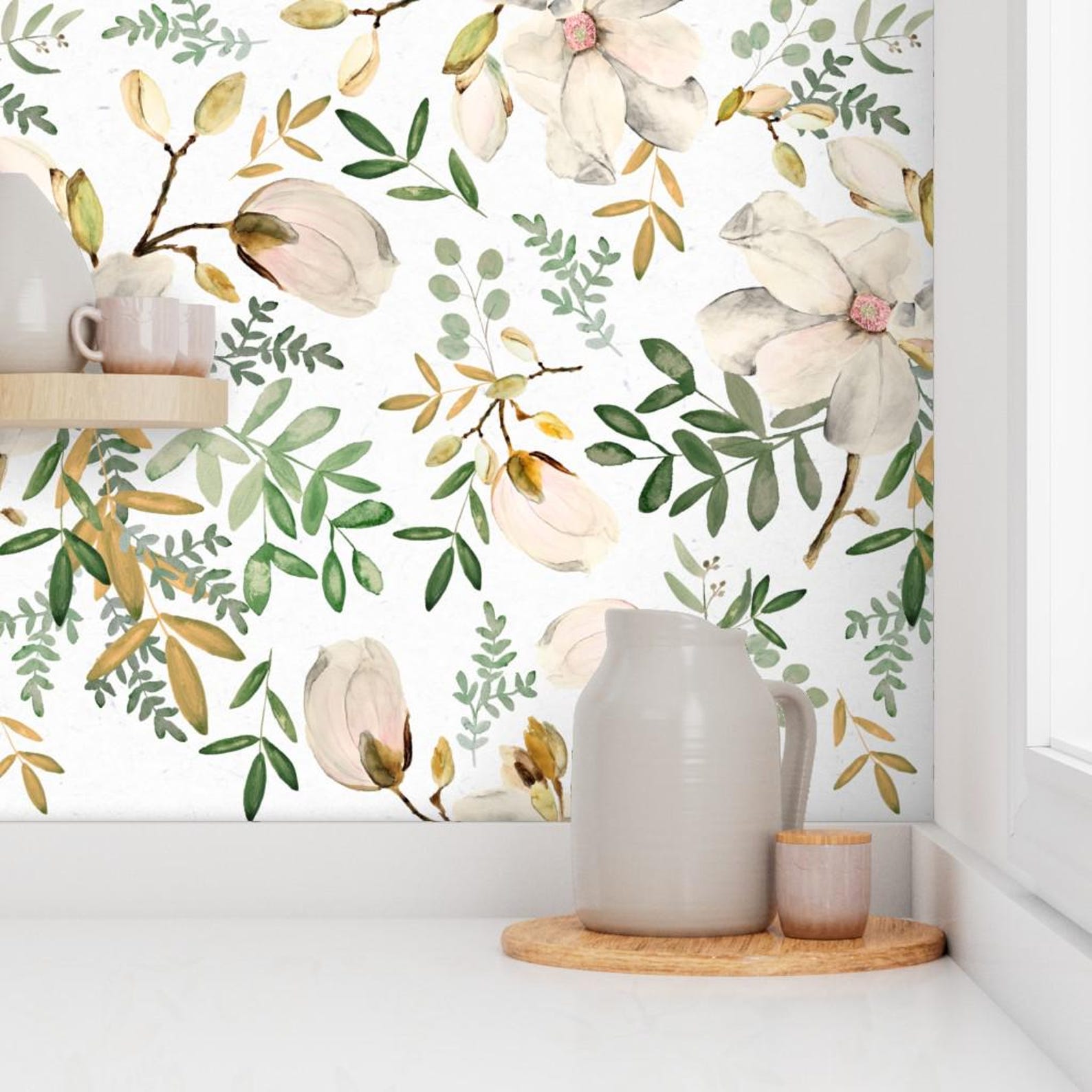 Magnolia Peel And Stick Wallpaper