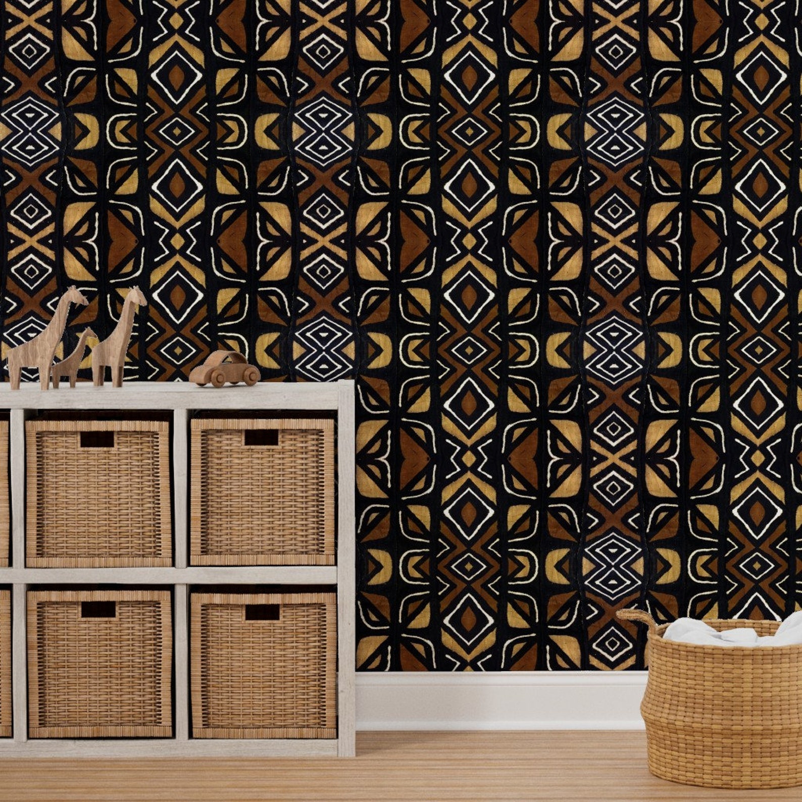 Mali Wallpaper Mudcloth 3 by Susaninparis Mali Mudcloth - Etsy