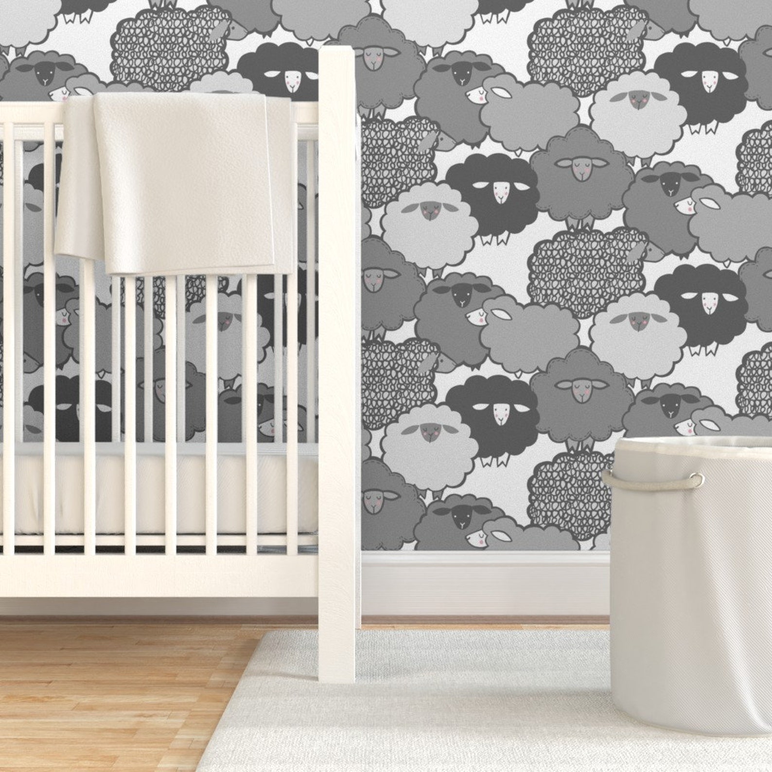 Gray Sheep Wallpaper Sheep Shape gray by Leanne Sheep - Etsy