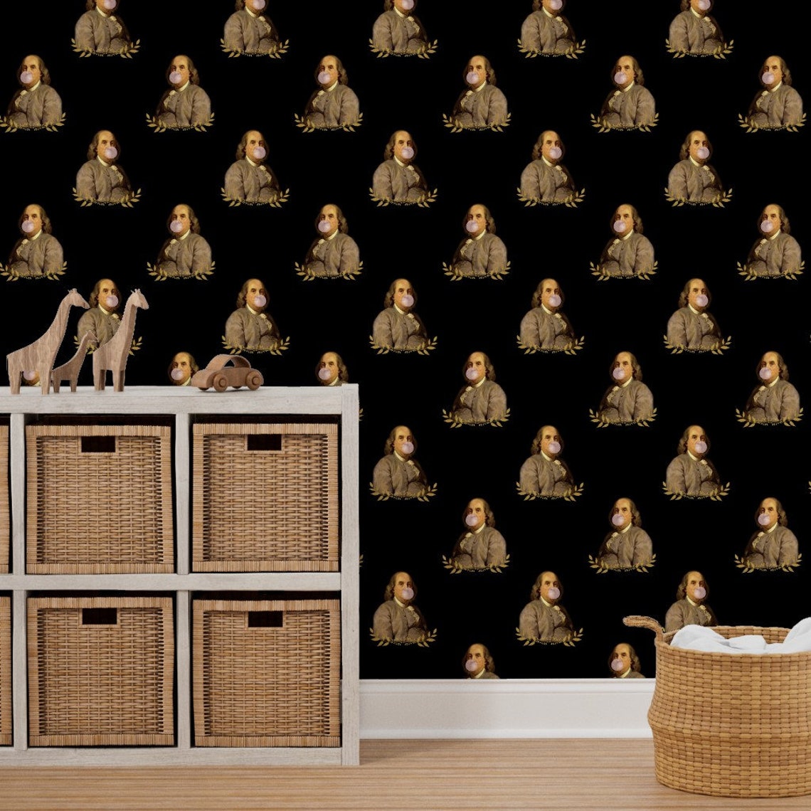 Historic Funny Wallpaper Benji Chewing Gum by Rebelmod - Etsy