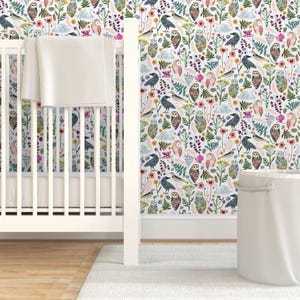 Birds Wallpaper - Lucid Dreams Miss Mystic - Large By Zoe Ingram - Bird Custom Printed Removable Self Adhesive Wallpaper Roll by Spoonflower image 6
