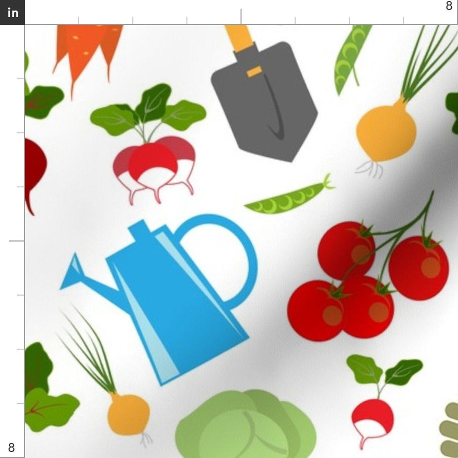 Vegetable Garden Fabric Vegetable Garden by Minyanna Etsy