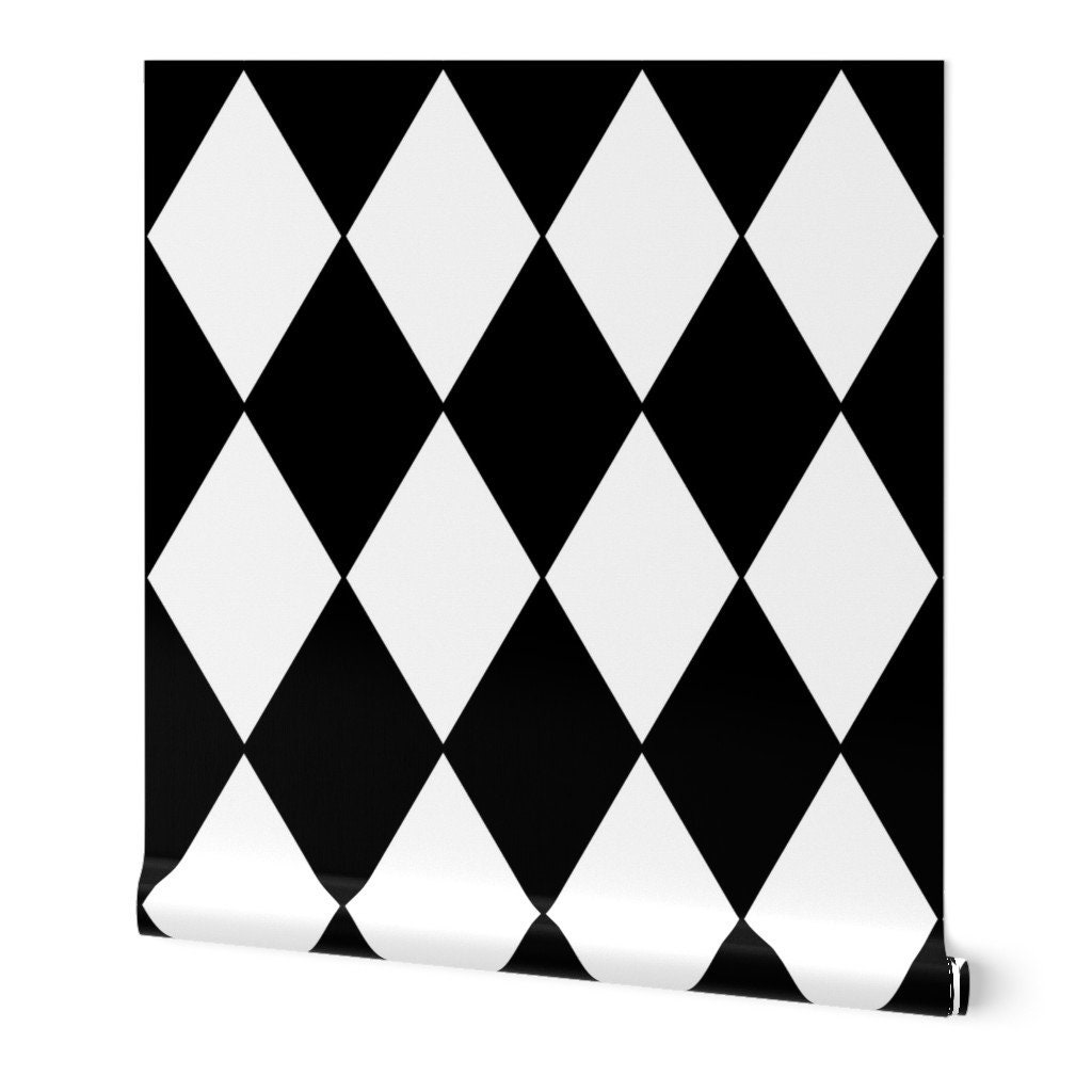 Harlequin Wallpaper Harlequin Diamonds Black by Etsy