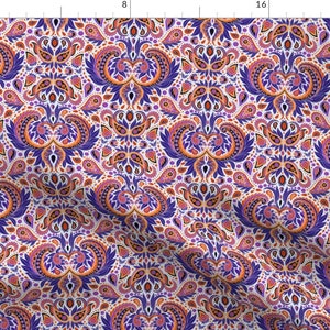 Paisley Fabric Paisley Pattern by Somecallmebeth Purple - Etsy
