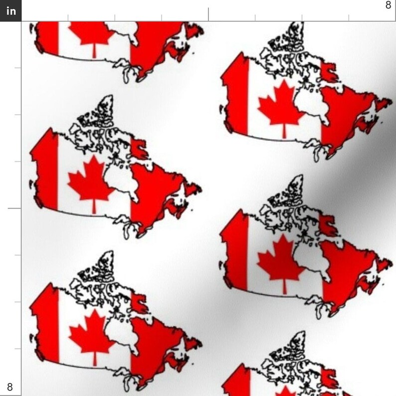 Canada Flag Pride Fabric Canadian Flag Overlay // Large By Etsy