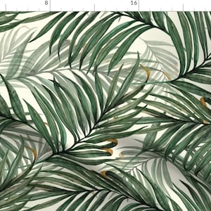 Palm Leaves Fabric - Palm Leaves King Pineapple By Chicca Besso - Palm Leaves Tropical Botanical Cotton Fabric By The Yard With Spoonflower