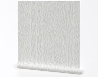 Chevron Wallpaper - Herringbone Hues of Grey by Friztin - Custom Printed Removable Self Adhesive Wallpaper Roll by Spoonflower