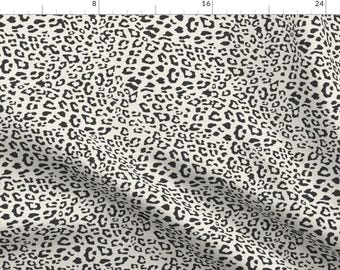 Leopard Print Fabric - Leopard Bold by holli_zollinger - Black White Safari Wild Animal Tropical Jungle Fabric by the Yard by Spoonflower