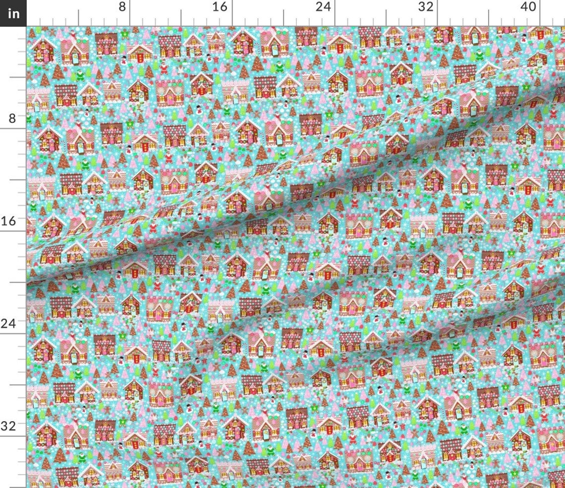 Gingerbread Fabric Holiday Gingerbread House // Christmas by | Etsy