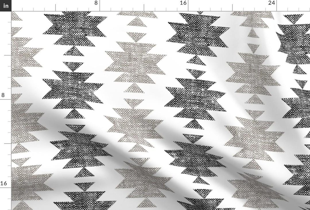 Aztec Fabric - Modern Aztec by Littlearrowdesign - Aztec Neutral Gray ...