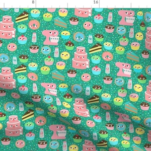 Bakery Fabric - Bake Shop By Heidikenney - Bakery Cakes Cupcake Sweets Pastel Kawaii Food Dessert Cotton Fabric By The Yard With Spoonflower