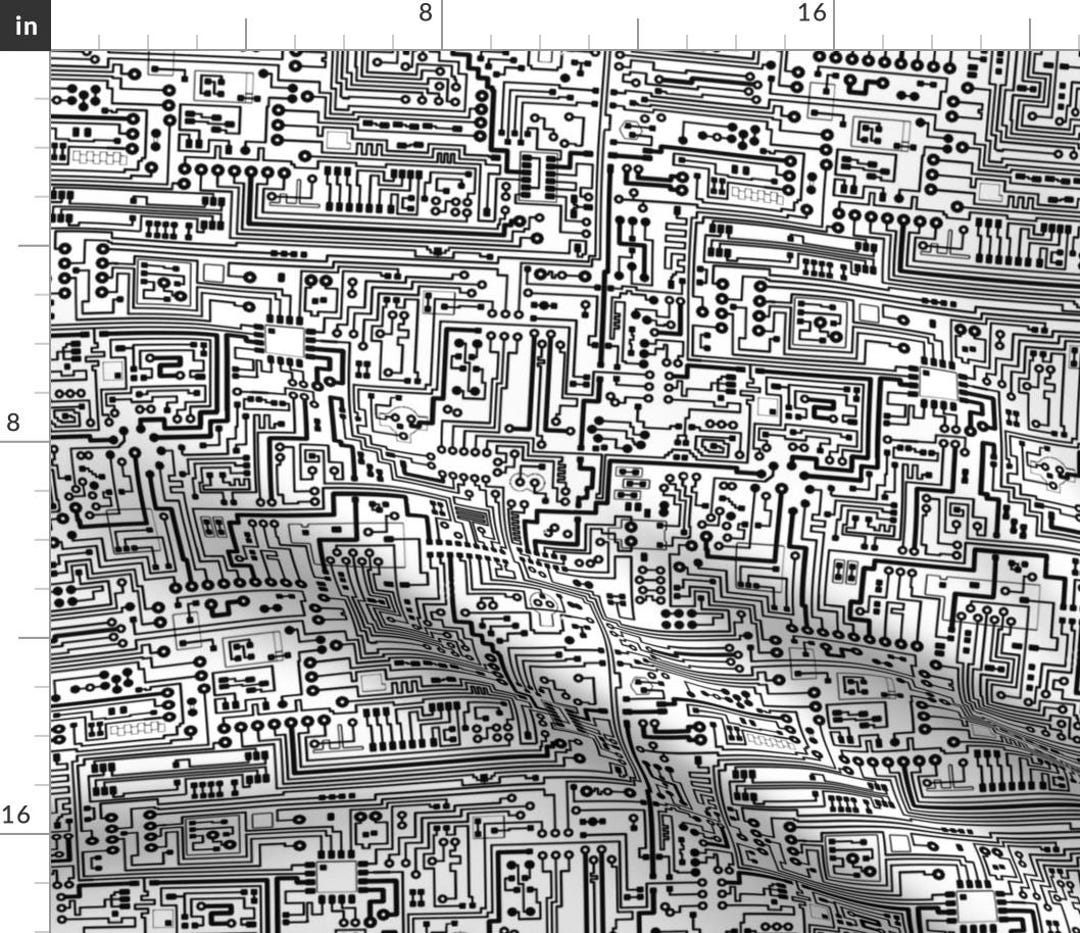 Circuit Board Fabric Circuit Board by Thinlinetextiles Circuit Board ...