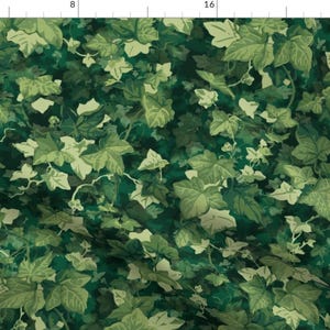 English Ivy Fabric - English Ivy - Lush By Peacoquettedesigns - English Ivy Vine Plants Leaves Cotton Fabric By The Yard With Spoonflower