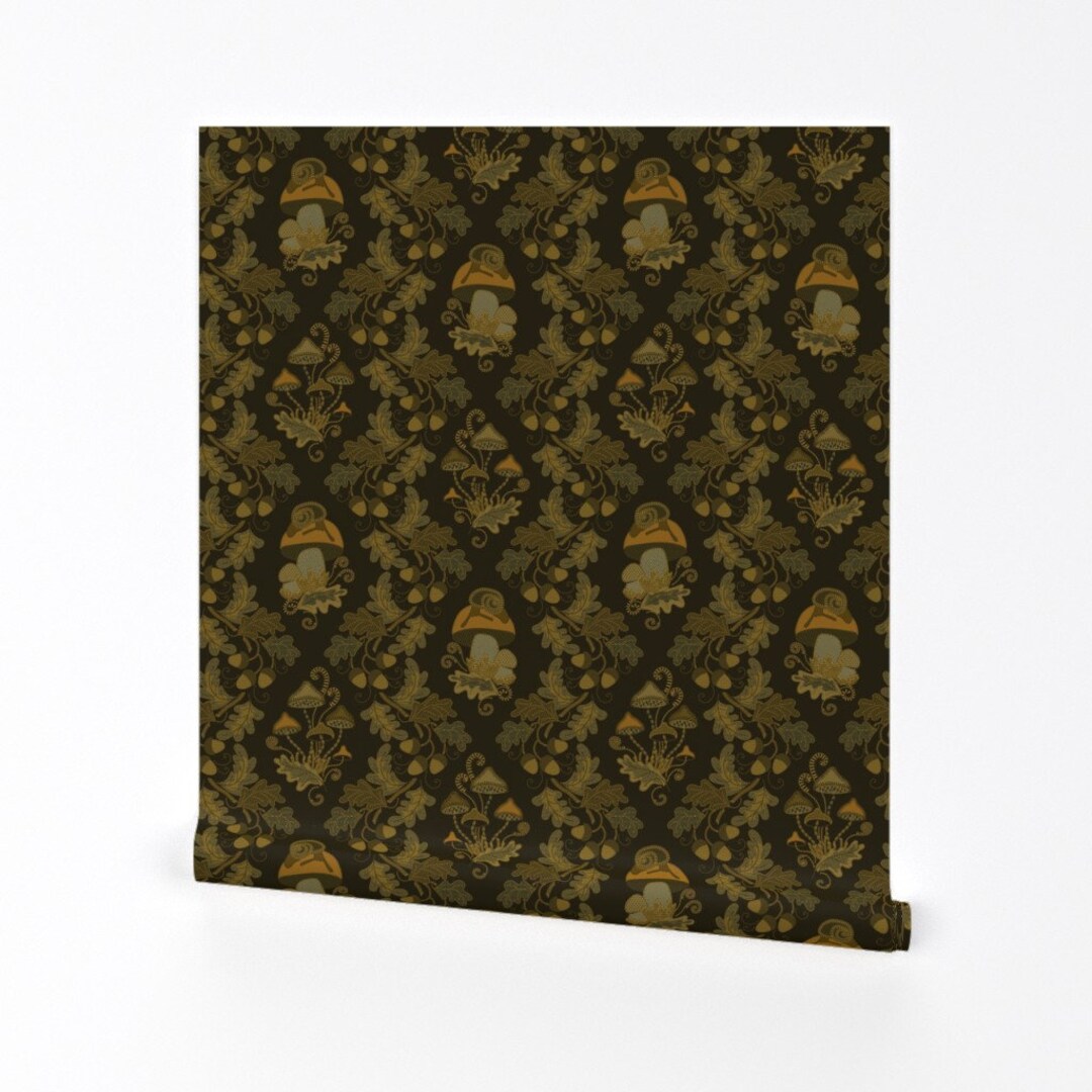 Moody Mushrooms Wallpaper Victorian Era by Wildgeraniumdesign Time