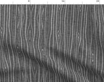 Wood Grain Gray Fabric - Weathered Wood Abstract Trees - Steel By Sugarpinedesign - Wood Cotton Fabric By The Yard With Spoonflower