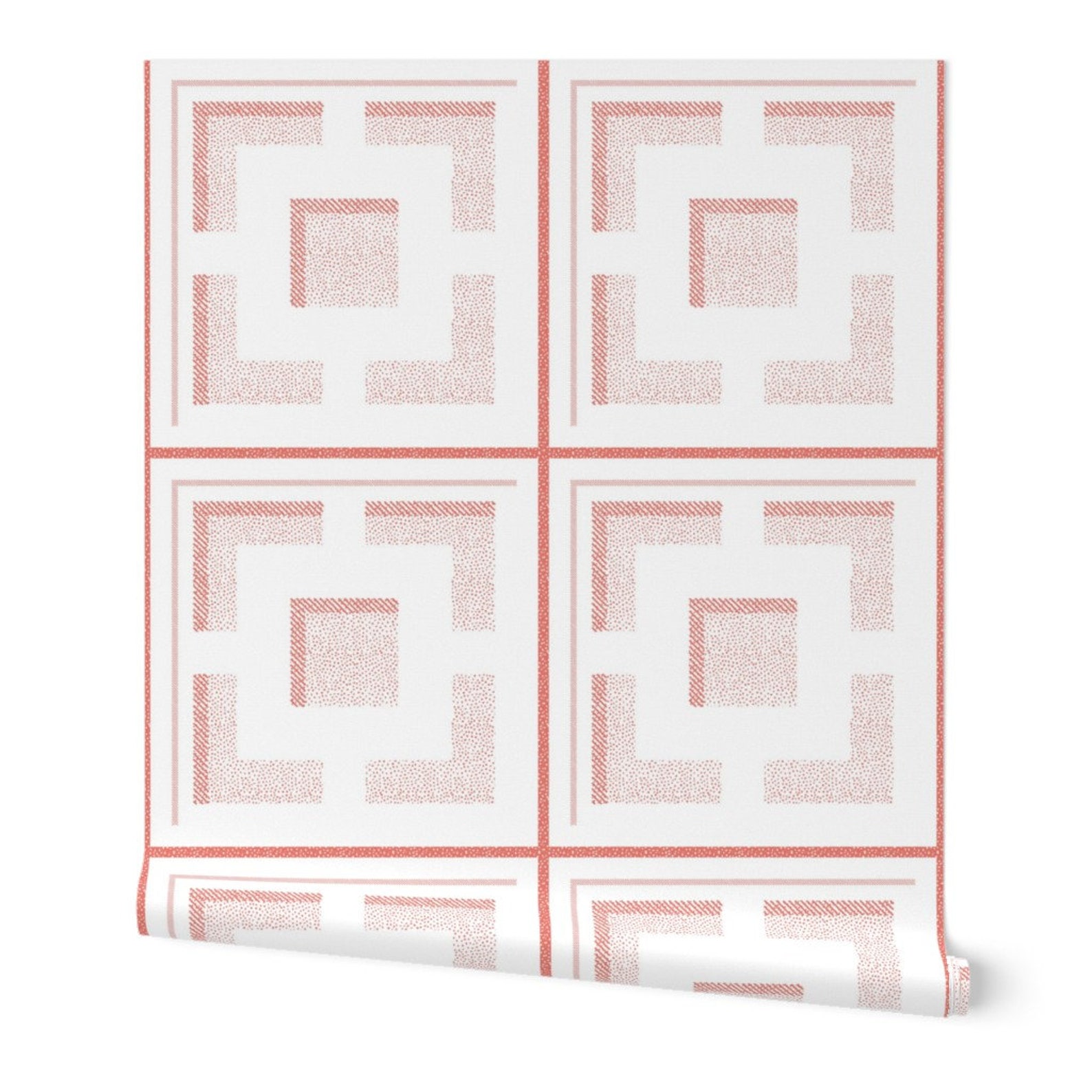 Breezeblock Wallpaper Breezeblock White Coral by Booboo - Etsy