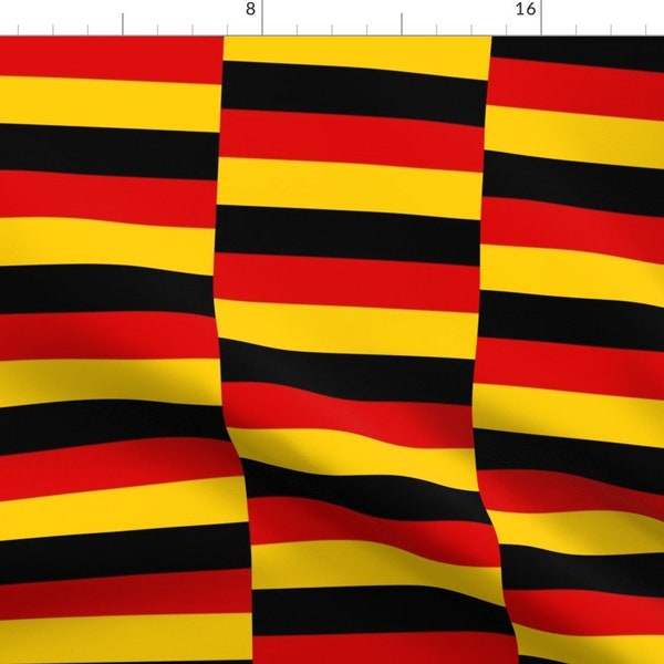 Germany Fabric - Germany Country Europe Repeating Football Red Yellow Black Flag By Flagfabric - Cotton Fabric By The Yard With Spoonflower