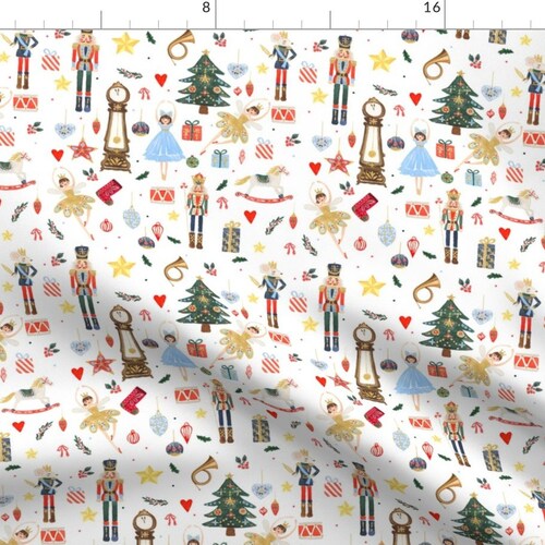 Nutcracker Dream Ballet Fabric by the Yard. Quilting Cotton Etsy