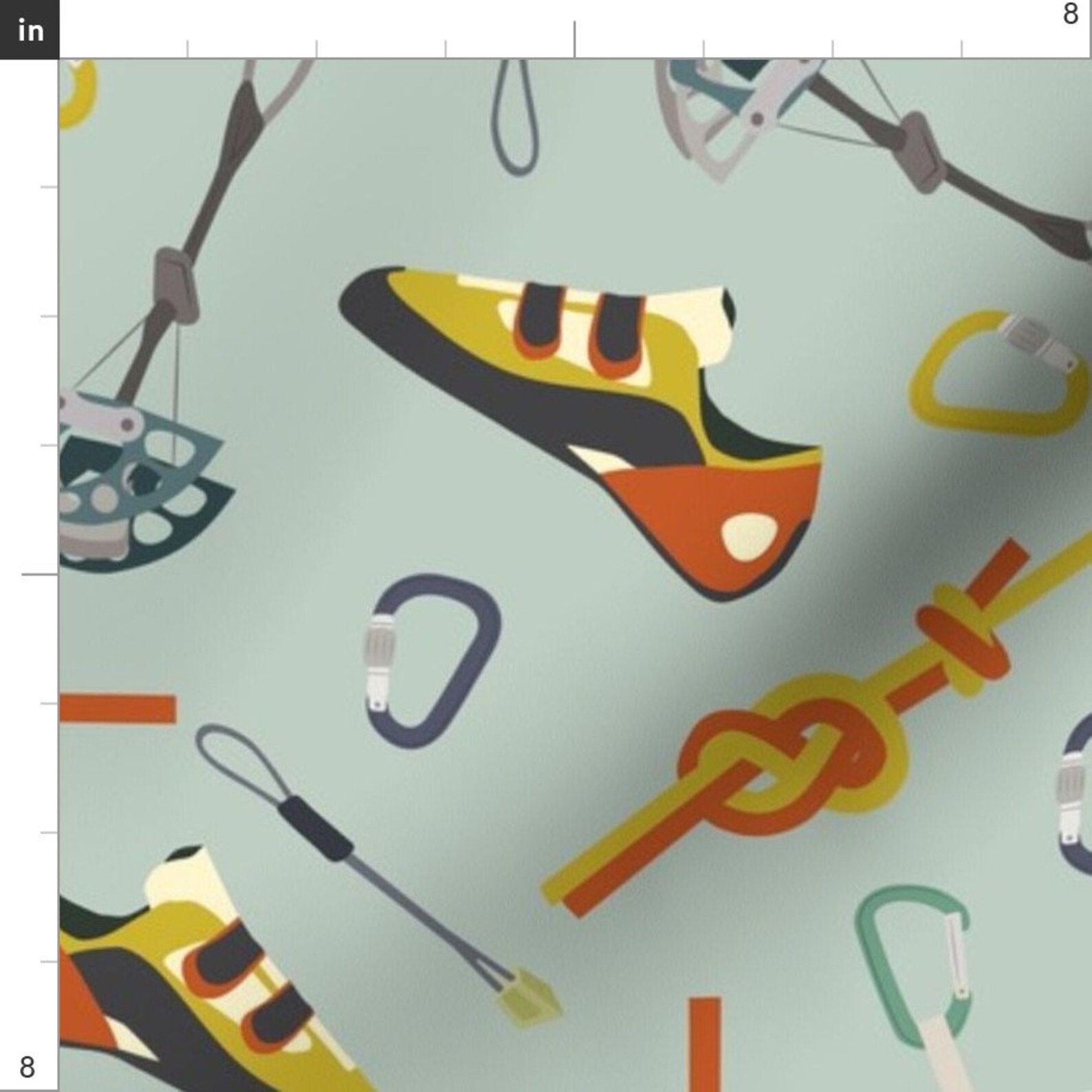 Climbing Fabric Climbing blue by Jesiey Mountain Etsy