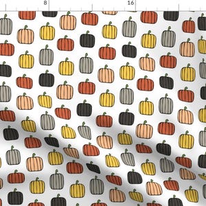 Pumpkins Fabric - Multi Pumpkins - Warm By Littlearrowdesign - Pumpkins Halloween Fall Autumn Cotton Fabric By The Yard With Spoonflower