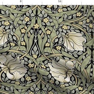 Historical Fabric - William Morria Pimpernel Large by utart -  Victorian Edwardian English Cottage Floral Fabric by the Yard by Spoonflower