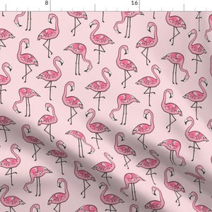 Flamingo Fabric - Flamingos In Pink By Caja Design - Flamingos Cotton Fabric By The Yard With Spoonflower