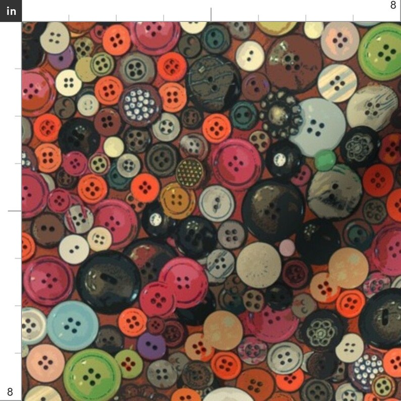 Button Fabric Ugly Buttons By Elramsay Notions Buttons Etsy