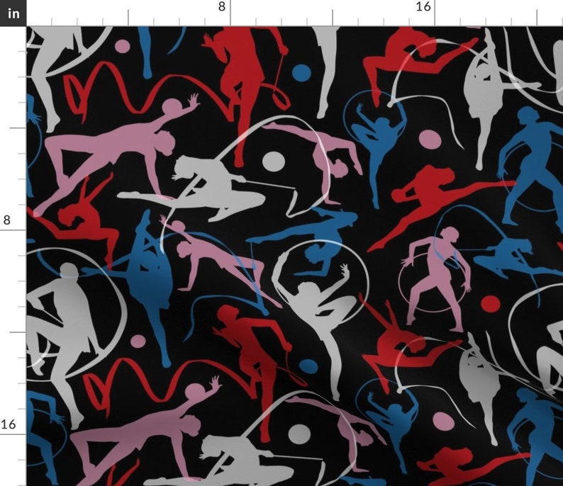 Gymnastic Fabric Gymnast by Gray Gymnastic Athletic Sport Etsy