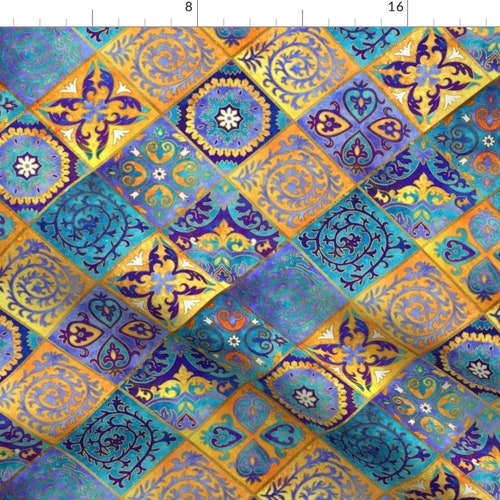 Moroccan Festival Fabric the Marrakesh Express by Groovity - Etsy