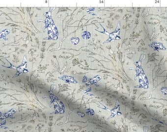 Botanica Wilde (Hemp) Custom Fabric By Nouveau Bohemian - Cotton Fabric by the Yard with Spoonflower